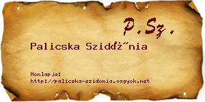 Palicska Szidónia névjegykártya